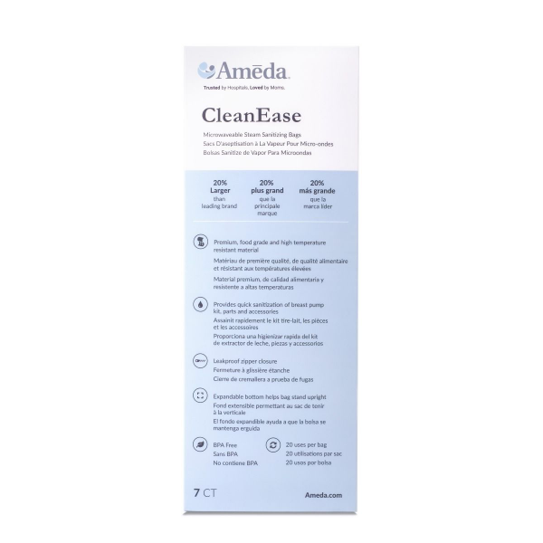 Ameda CleanEase Microwave Sterilizer Bags 7 Count