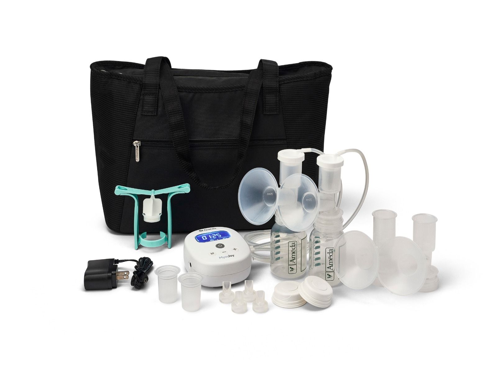 Ameda Mya Joy Hospital Strength Portable Electric Breast Pump with Large Tote & Accessories